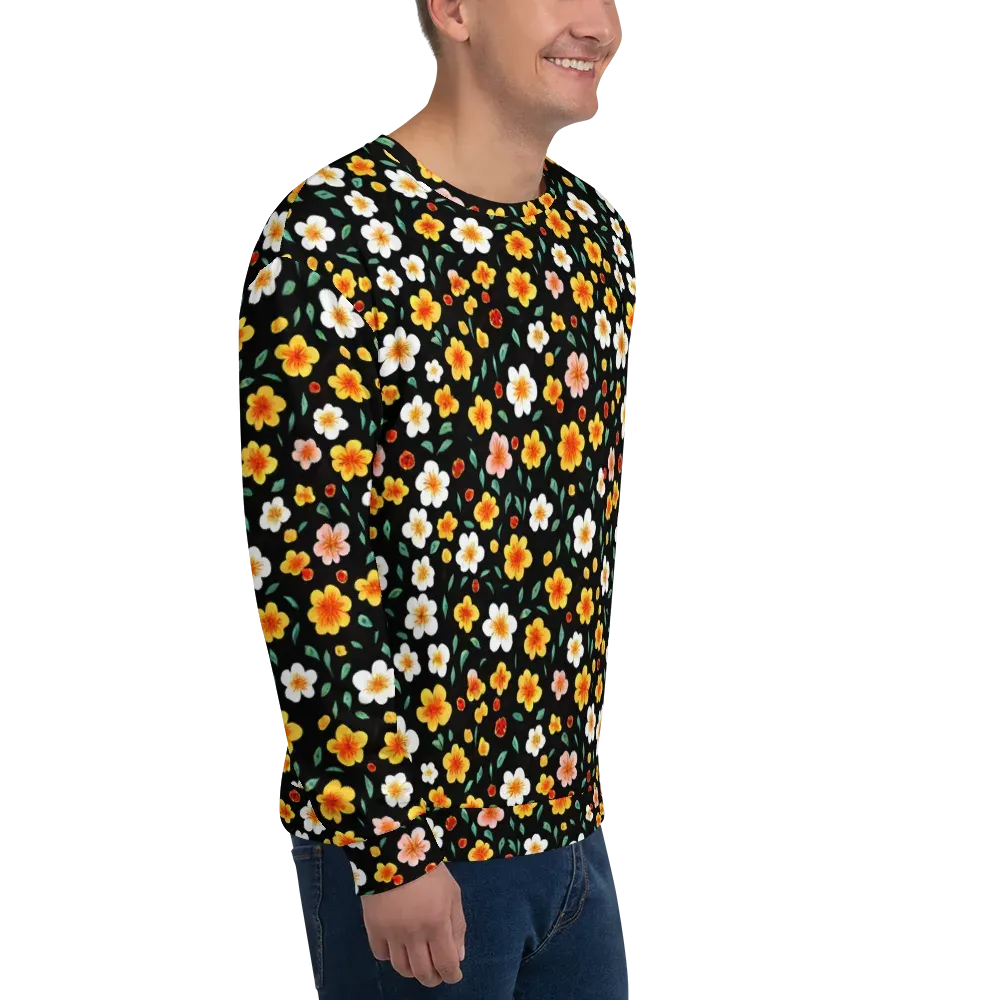 Sunlit Blossoms on Sweatshirt — Right Front