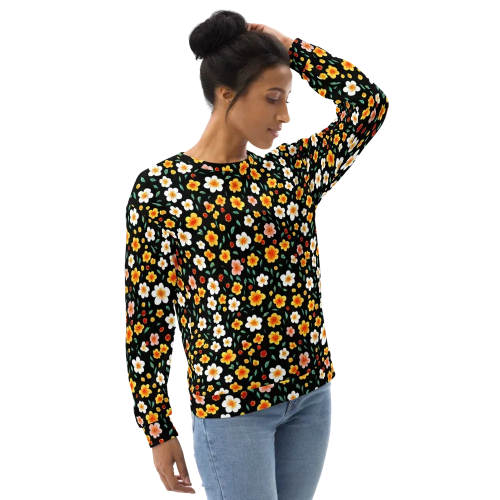 Sunlit Blossoms on Sweatshirt — Right Front