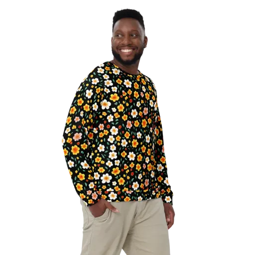 Sunlit Blossoms on a Sweatshirt