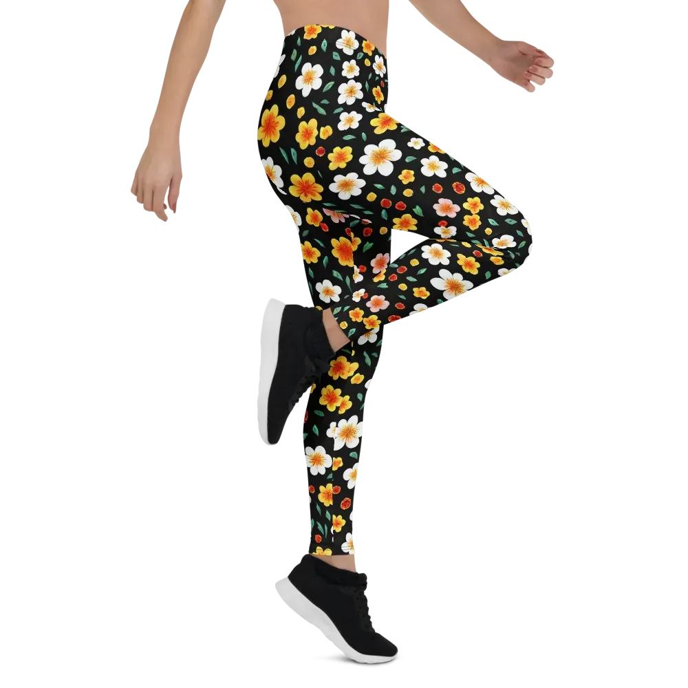 Sunlit Blossoms on Leggings — Right