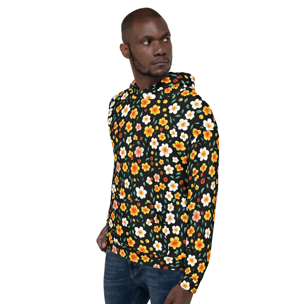 Sunlit Blossoms on Hoodie — Left