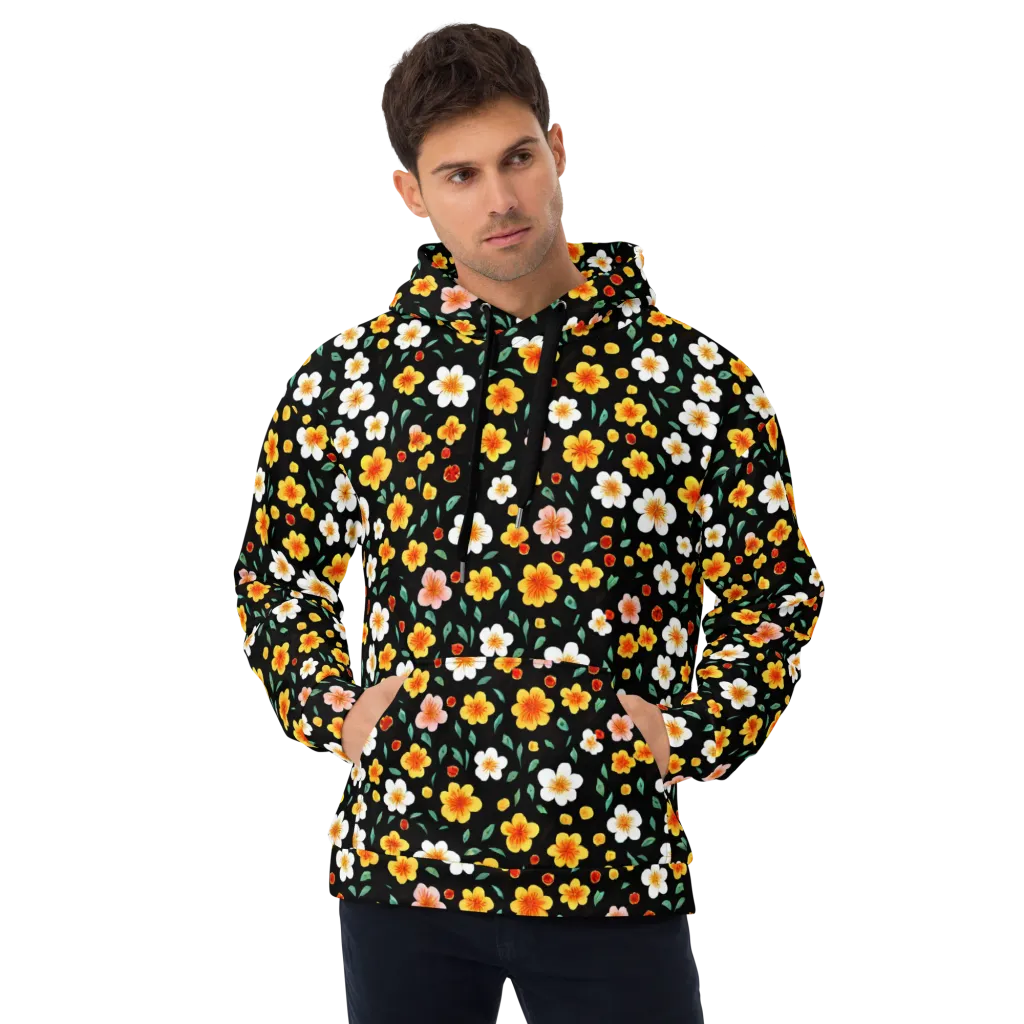 Sunlit Blossoms on Hoodie — Front