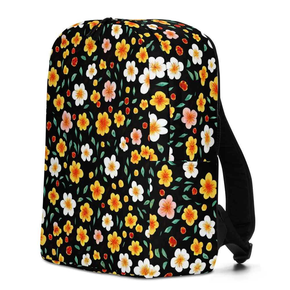 Sunlit Blossoms on Minimalist Backpack — Left