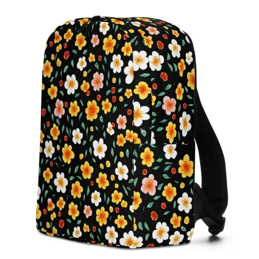 Sunlit Blossoms on a Minimalist Backpack