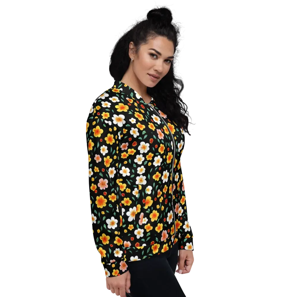 Sunlit Blossoms on Bomber Jacket — Right