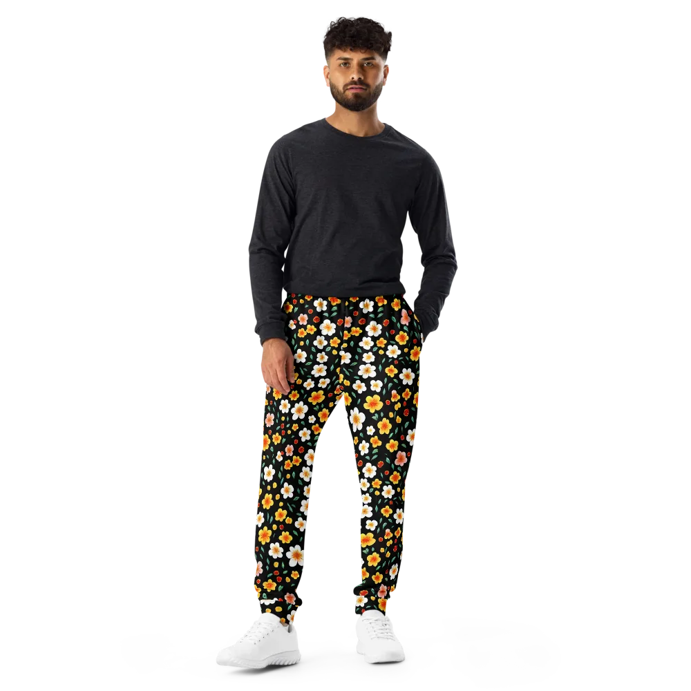 Sunlit Blossoms on Men's Joggers — Front
