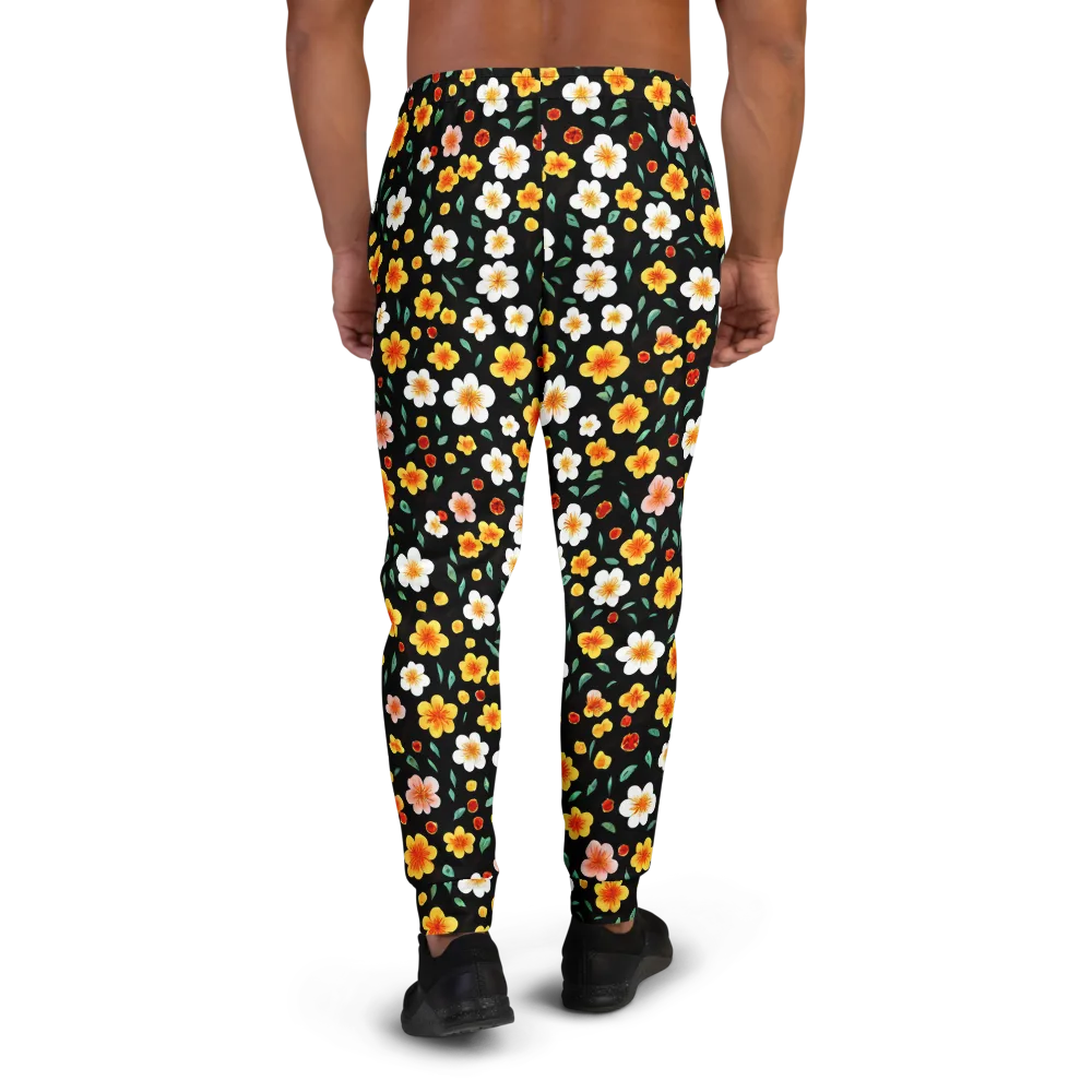 Sunlit Blossoms on Men's Joggers — Back