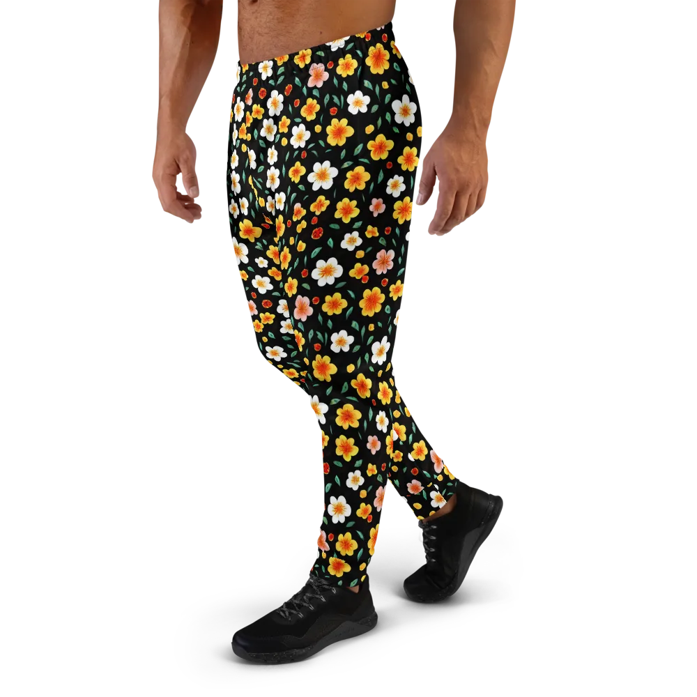 Sunlit Blossoms on Men's Joggers — Left