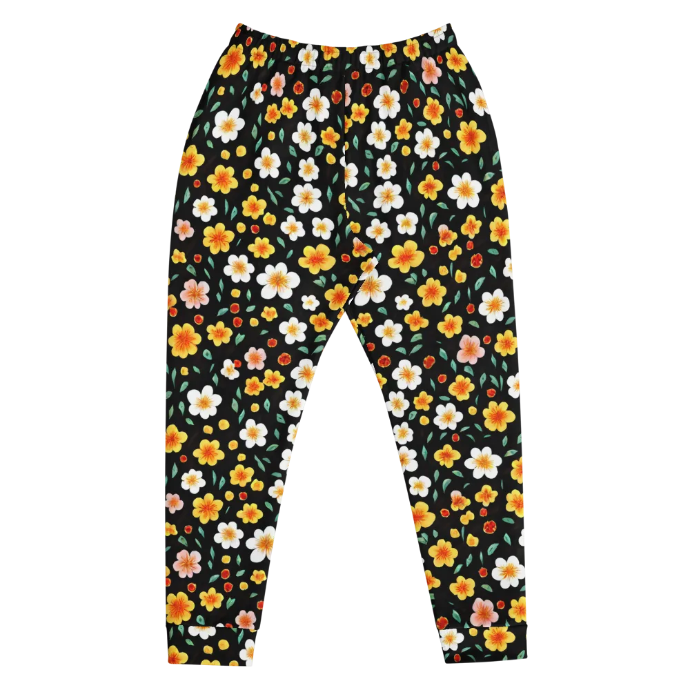 Sunlit Blossoms on Men's Joggers — Front
