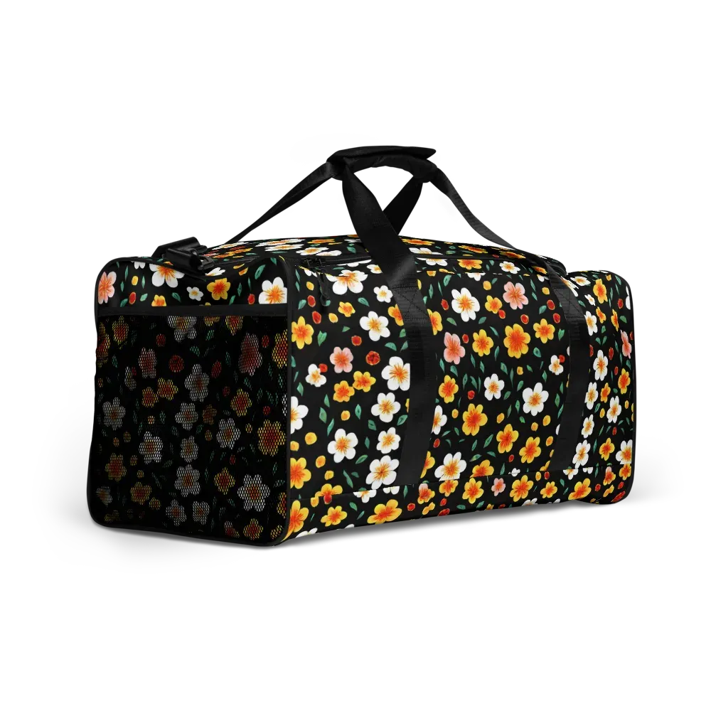 Sunlit Blossoms on Duffle Bag — Right Front