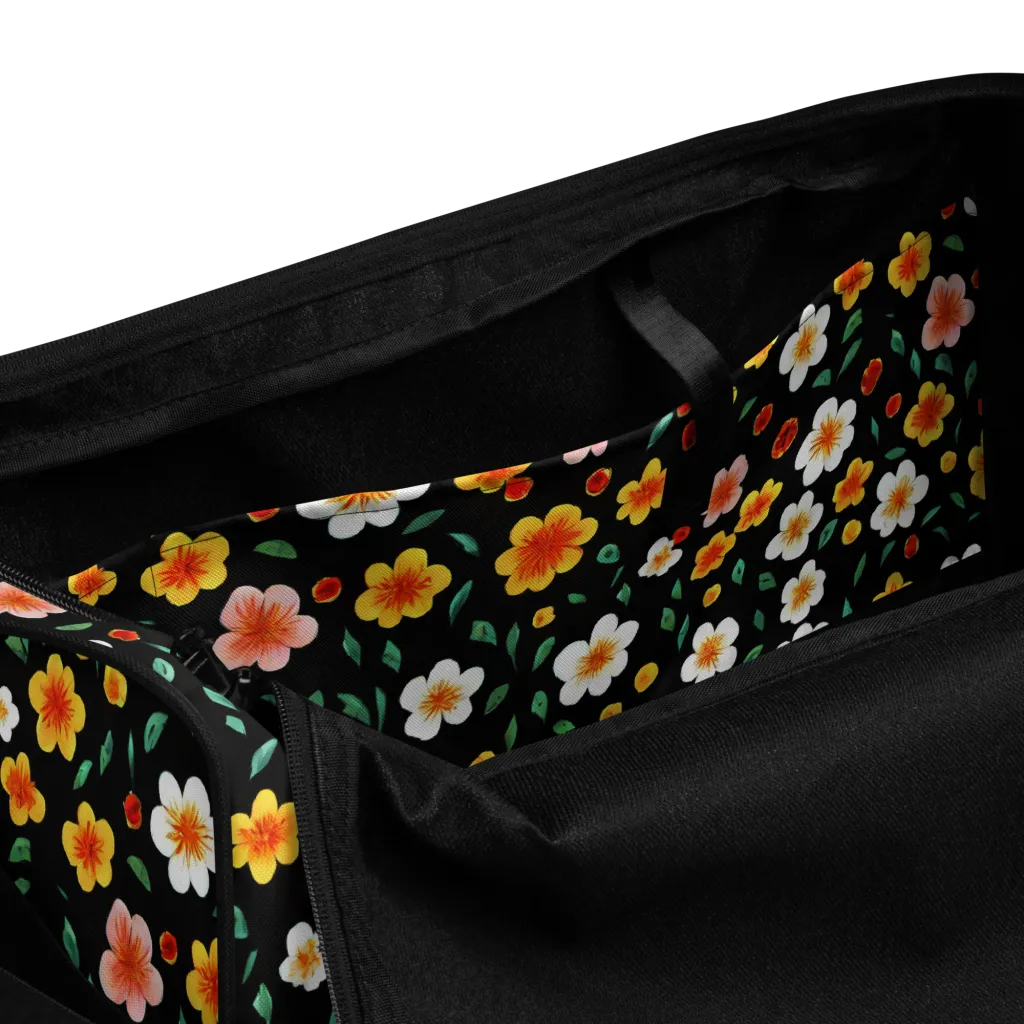 Sunlit Blossoms on Duffle Bag — Product details