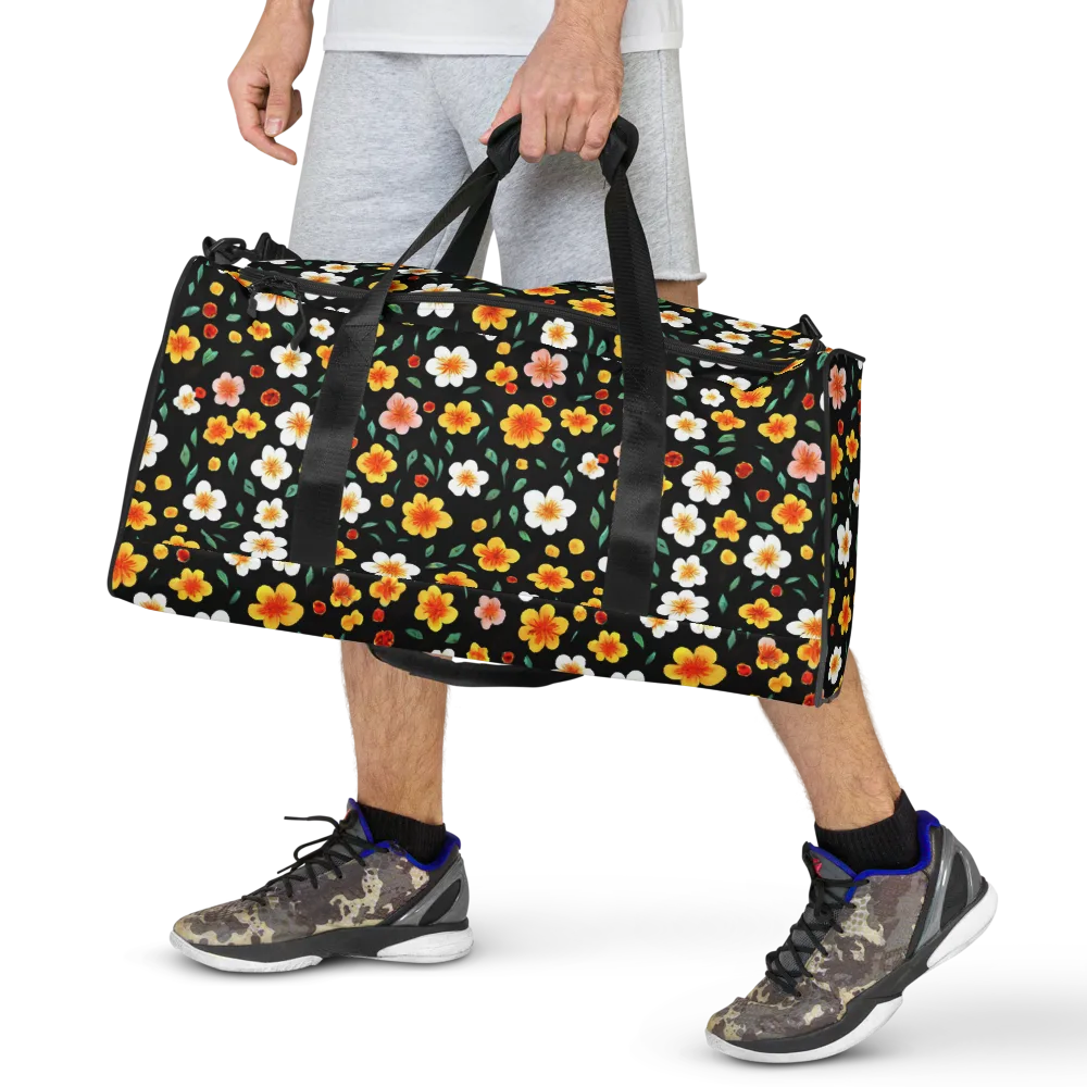 Sunlit Blossoms on Duffle Bag — Front