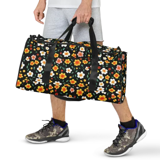 Sunlit Blossoms on a Duffle Bag