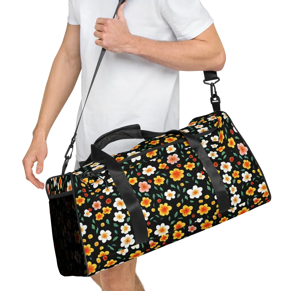 Sunlit Blossoms on Duffle Bag — Right Front