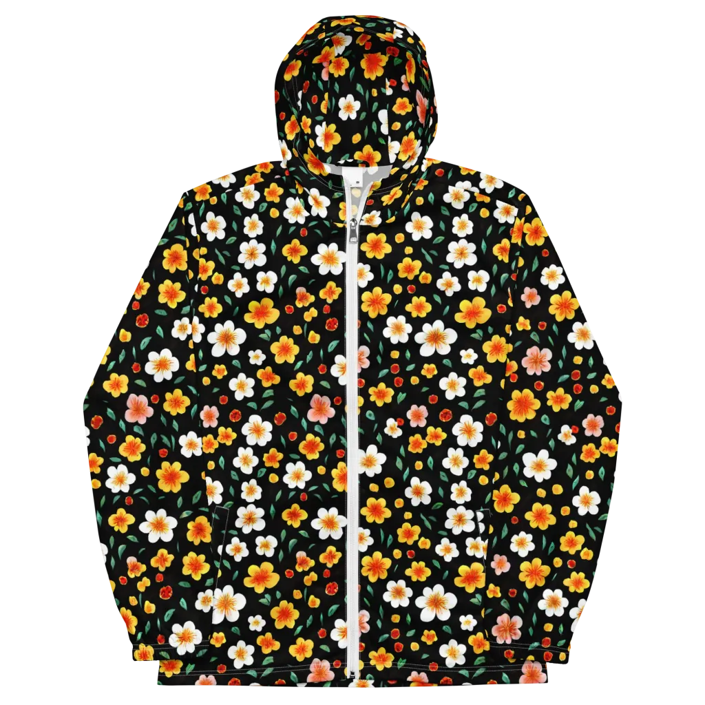 Sunlit Blossoms on Men's Windbreaker — Front