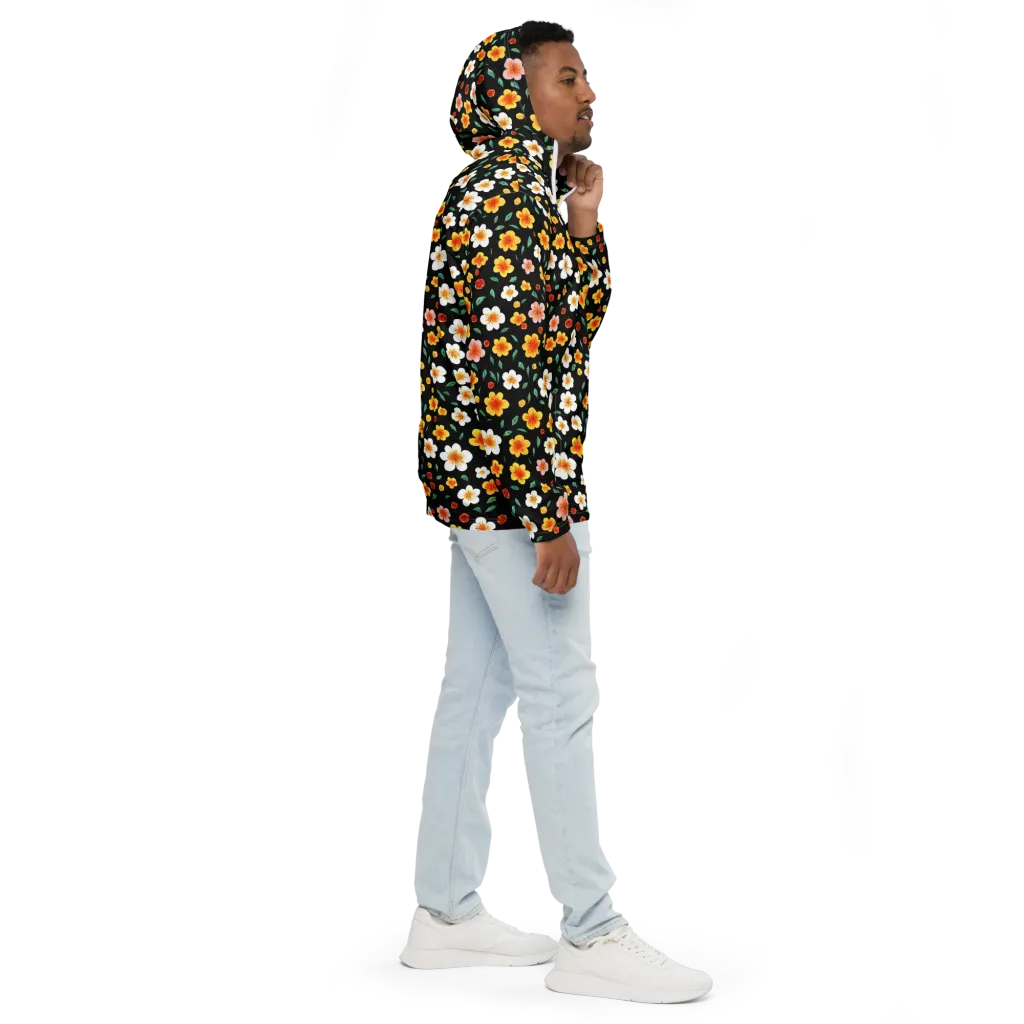 Sunlit Blossoms on Men's Windbreaker — Right