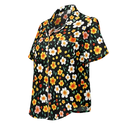 Sunlit Blossoms on a Women's Short Sleeve Pajama Top
