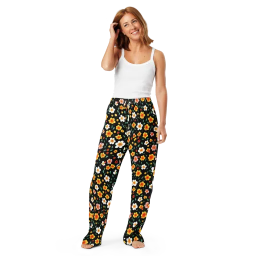 Sunlit Blossoms on a Women's Pajama Pants