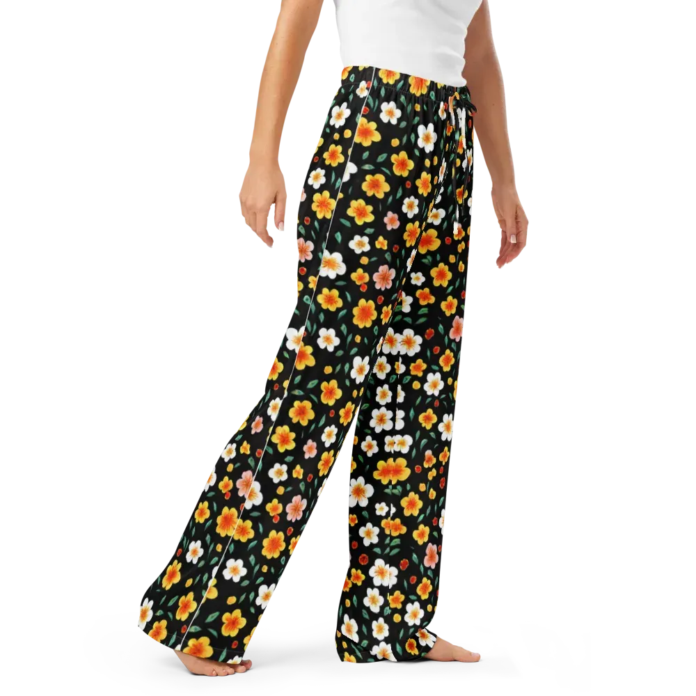 Sunlit Blossoms on Women's Pajama Pants — Right Front
