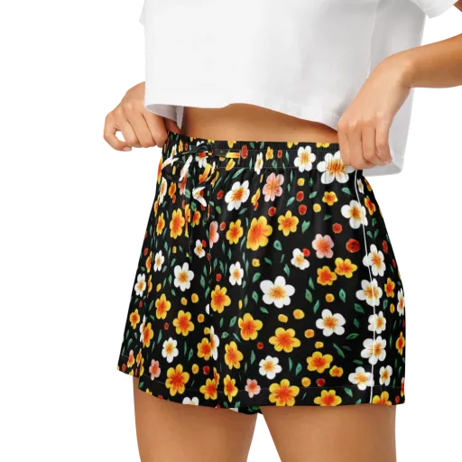 Sunlit Blossoms on a Women's Pajama Shorts