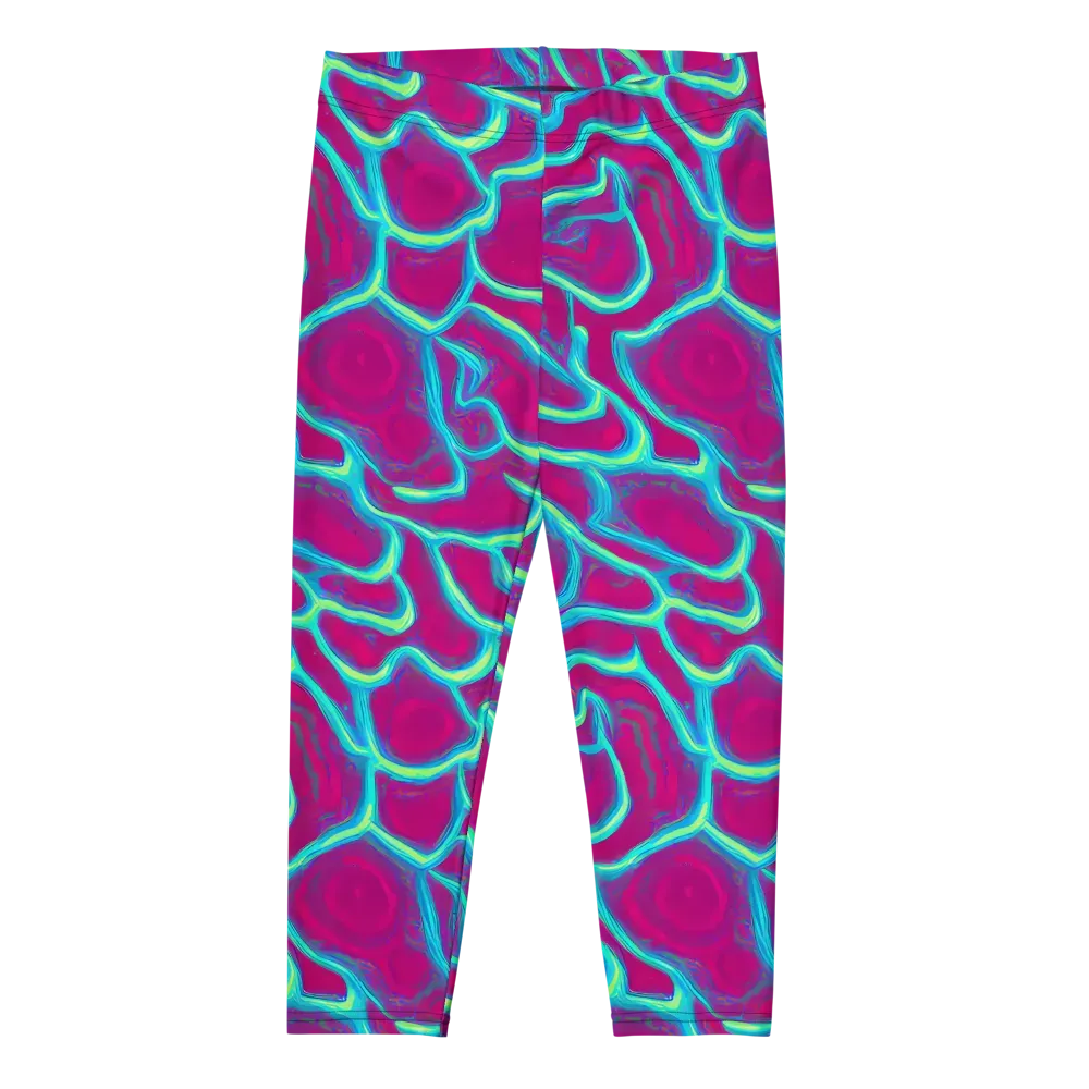Neon Flux on Capri Leggings — Front