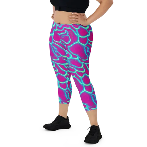 Neon Flux on a Capri Leggings