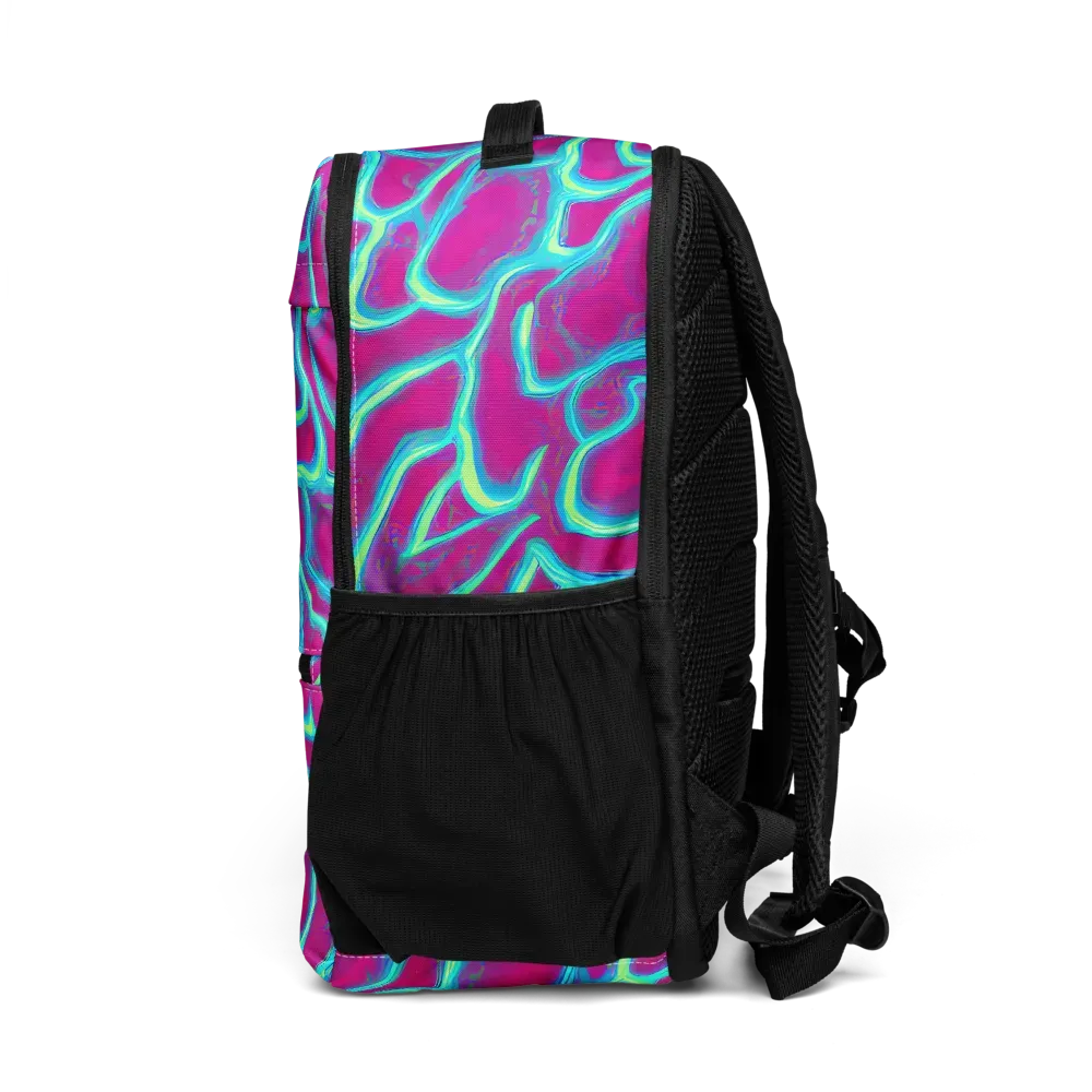 Neon Flux on Utility Backpack — Left