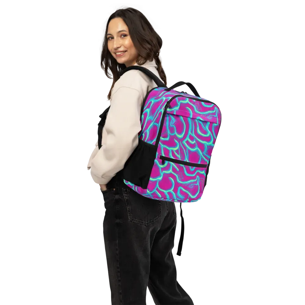 Neon Flux on Utility Backpack — Back