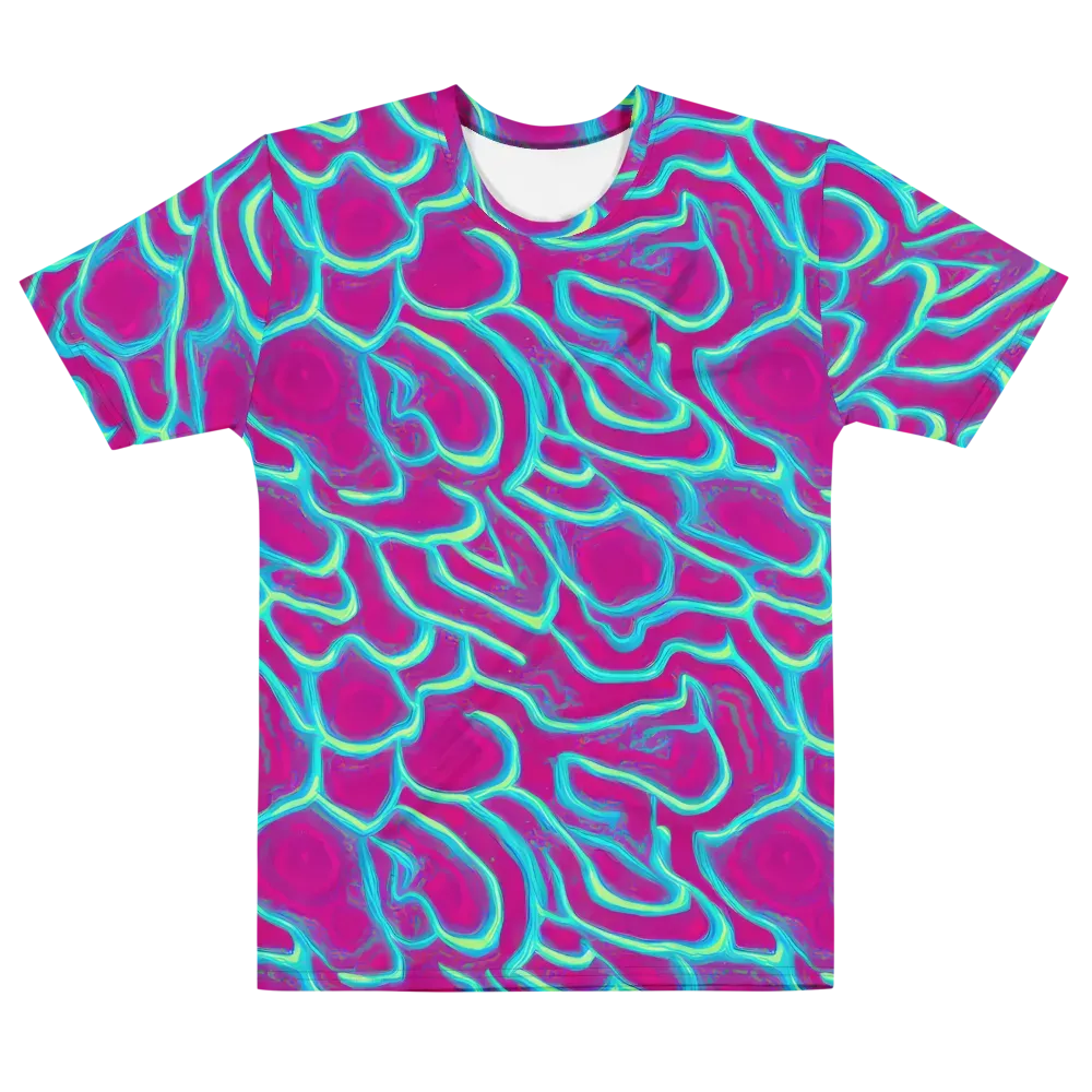 Neon Flux on Men's Cotton Crew Neck T-Shirt — Front