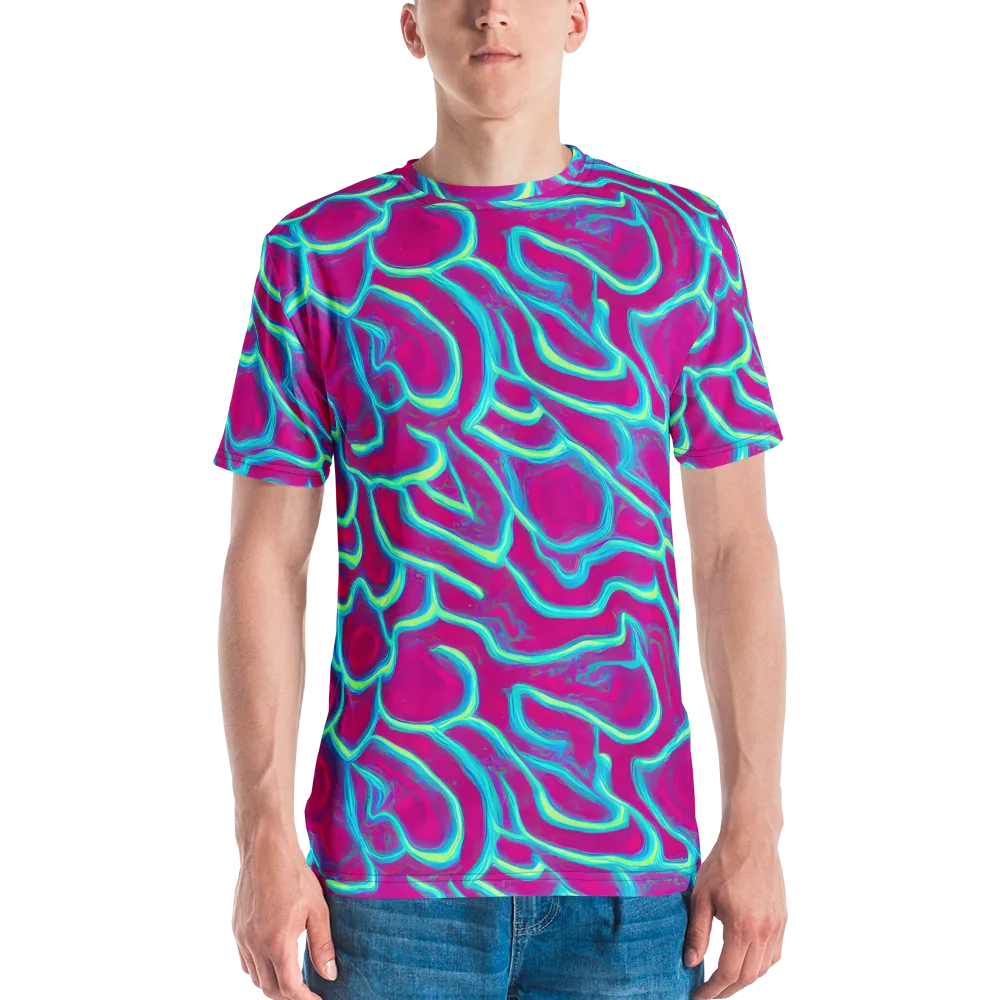 Neon Flux on Men's Crew Neck T-Shirt — Front