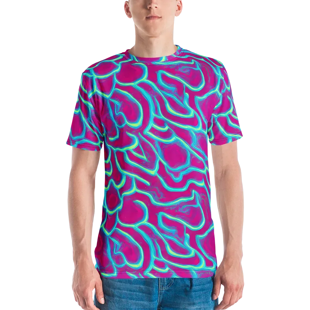 Neon Flux on Men's Crew Neck T-Shirt — Front