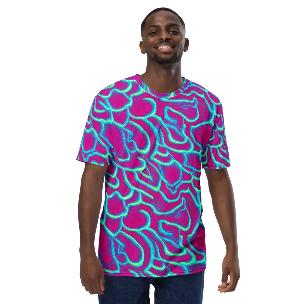 Neon Flux on Men's Crew Neck T-Shirt — Front