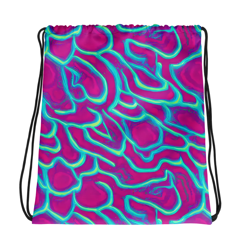 Neon Flux on Drawstring Bag — Photo