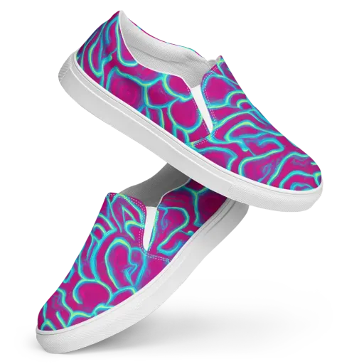 Neon Flux on a Women's Slip-On Canvas Shoes