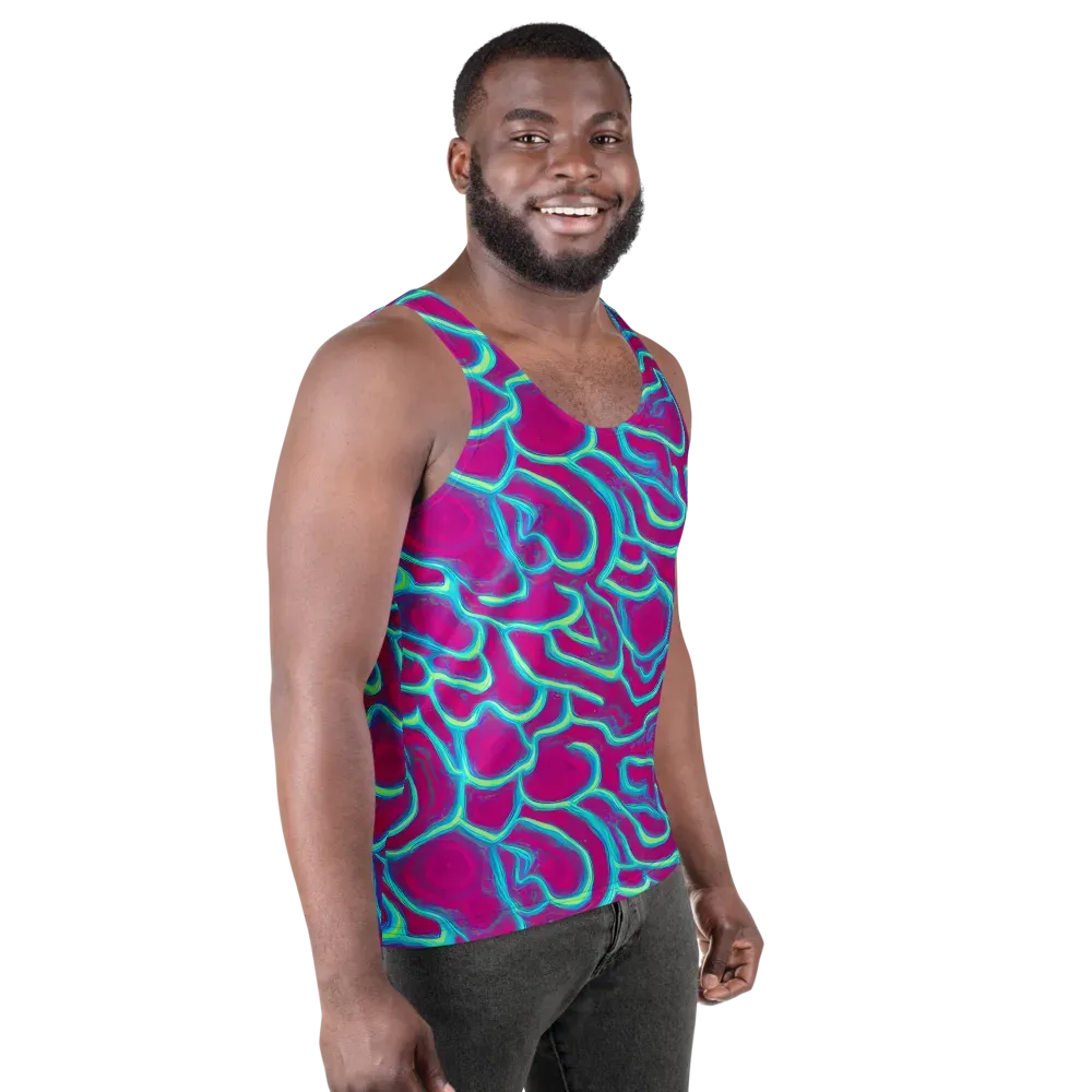 Neon Flux on Men's Tank Top — Right Front