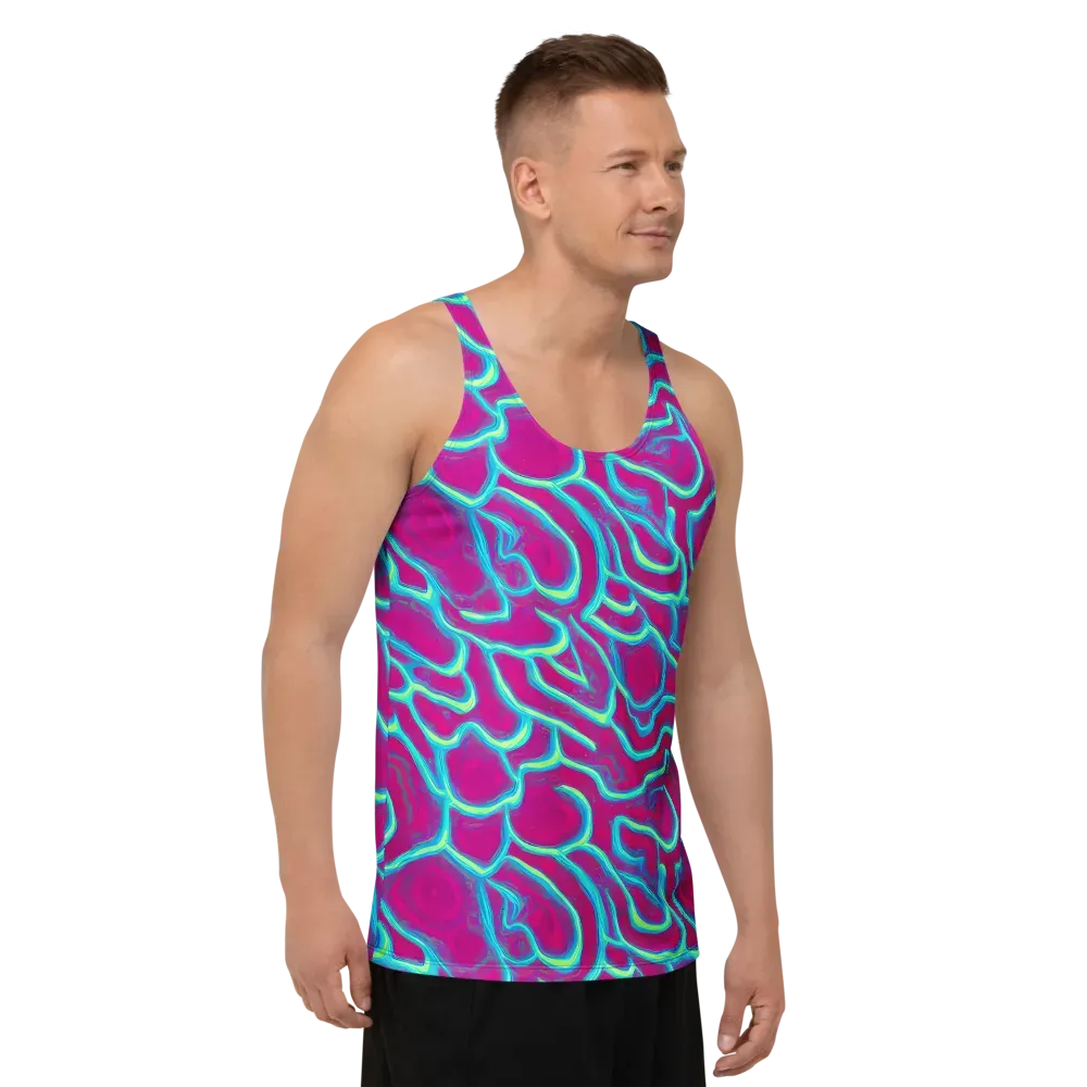 Neon Flux on Men's Tank Top — Right Front