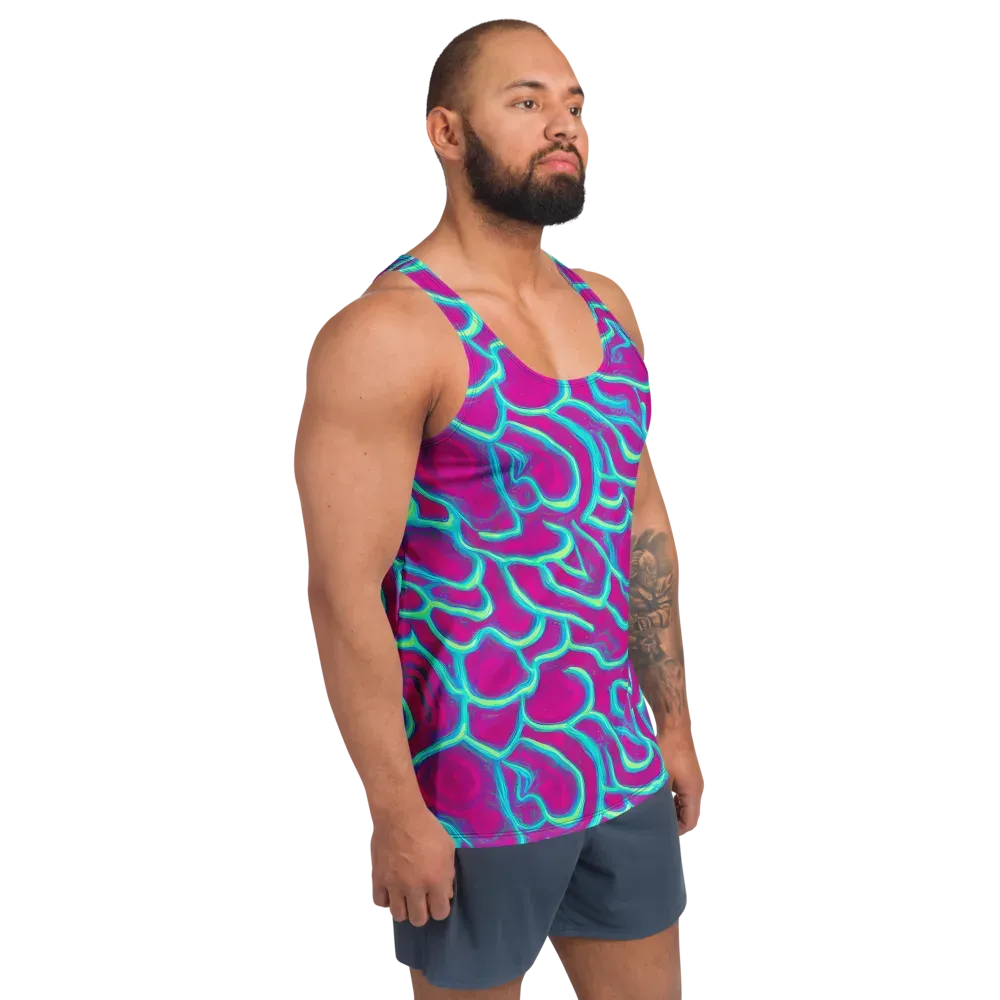 Neon Flux on Men's Tank Top — Right Front