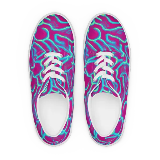 Neon Flux on a Men's Lace-Up Canvas Shoes