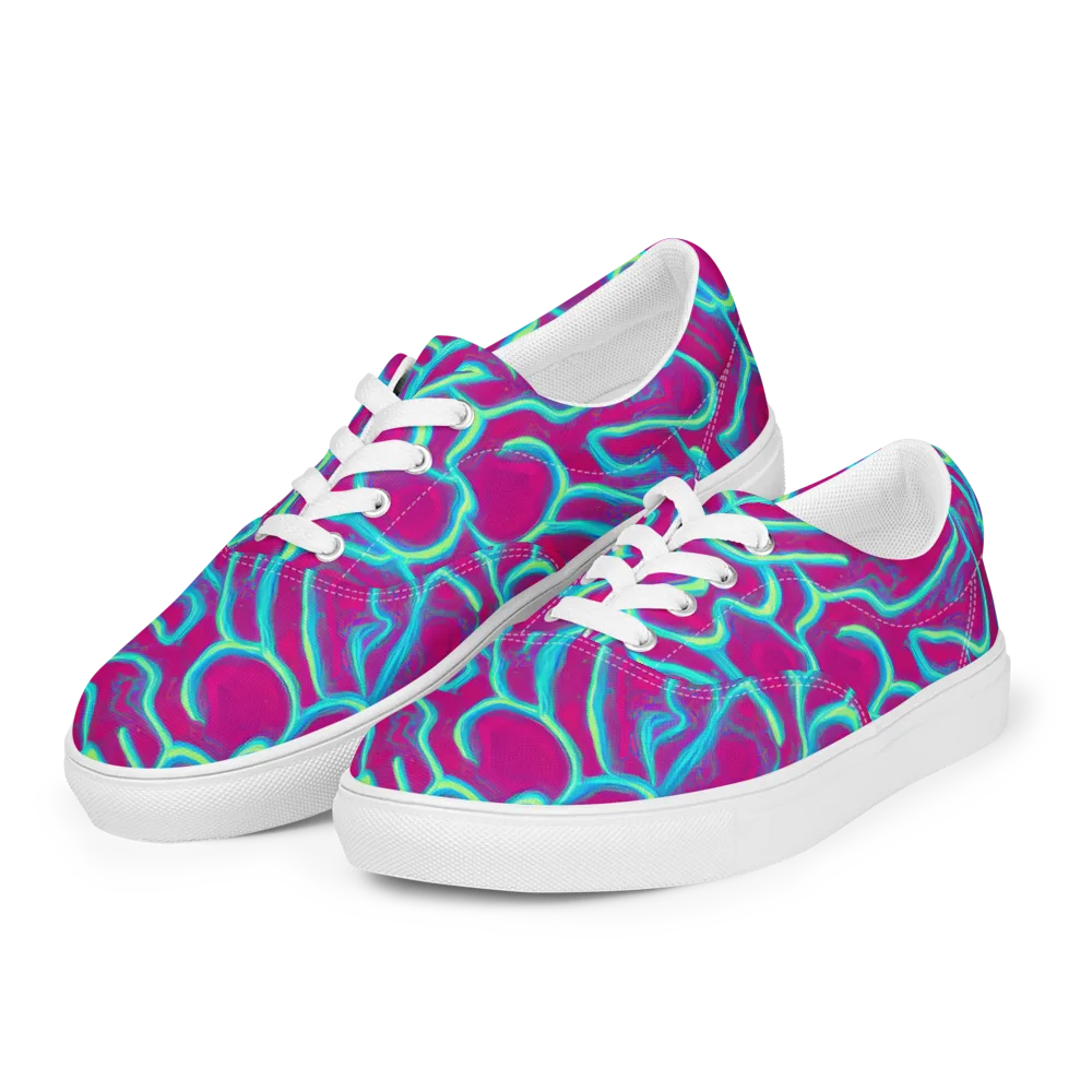 Neon Flux on Men's Lace-Up Canvas Shoes — Left Front