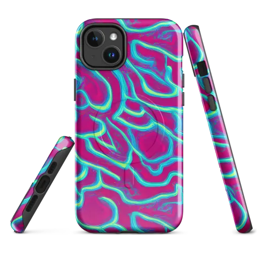 Neon Flux on a MagSafe Tough Case for iPhone®