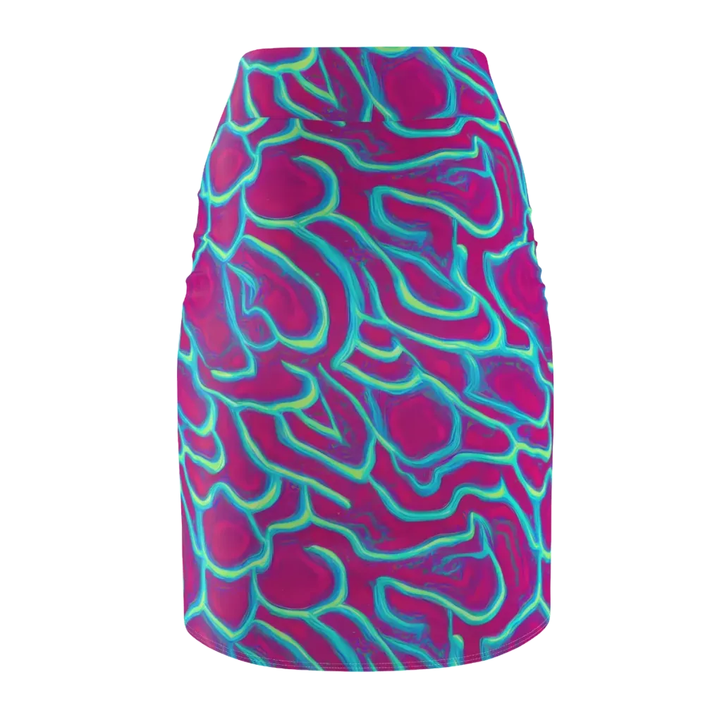 Neon Flux on Pencil Skirt — Back