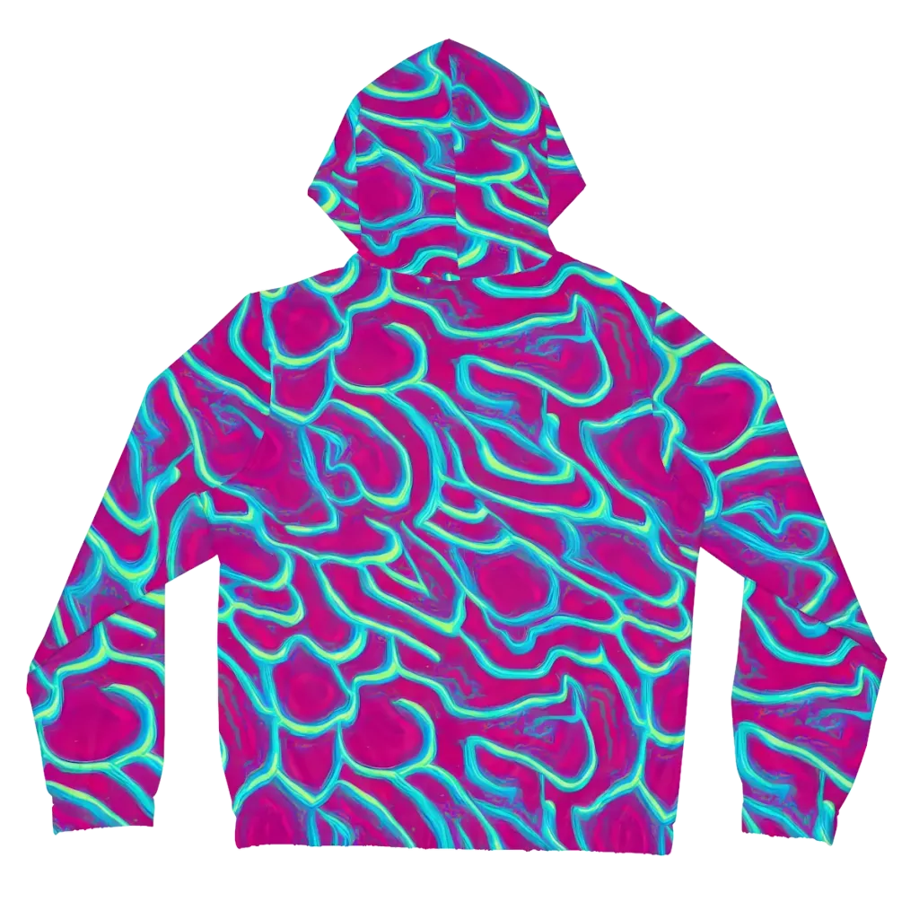 Neon Flux on Women's Full-Zip Hoodie — Back