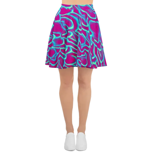 Neon Flux on a Skater Skirt