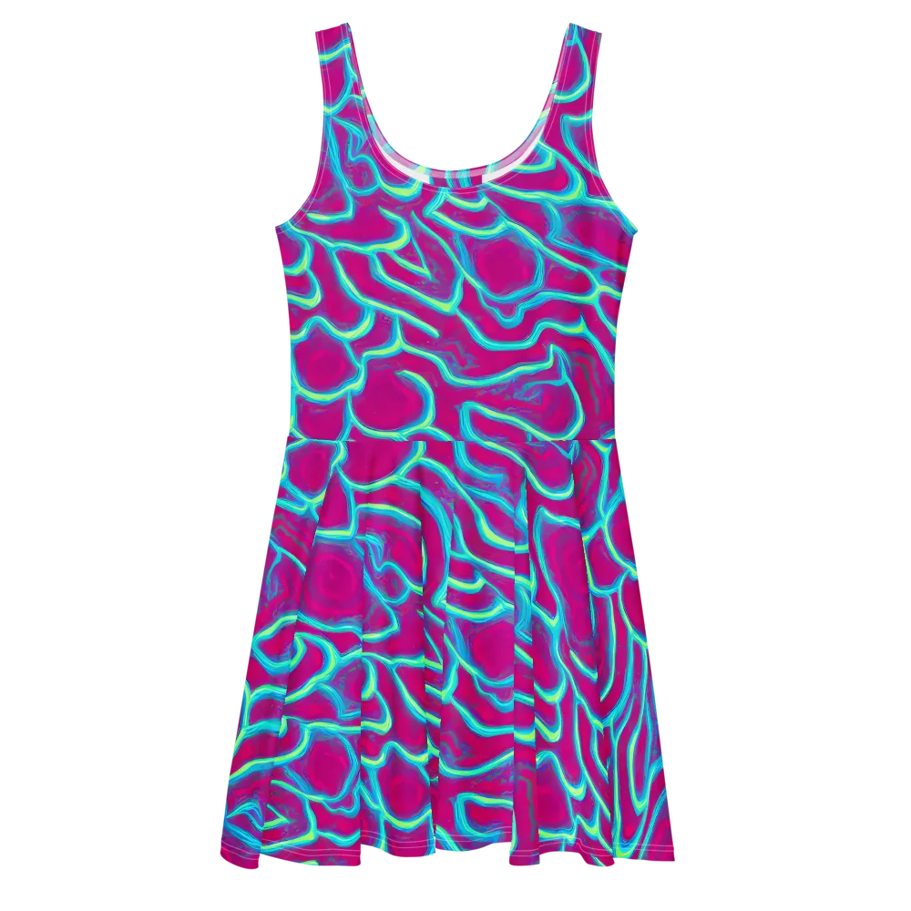 Neon Flux on Skater Dress — Front