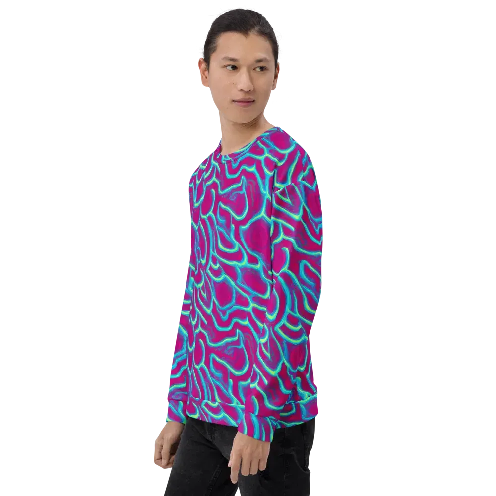 Neon Flux on Sweatshirt — Left Front