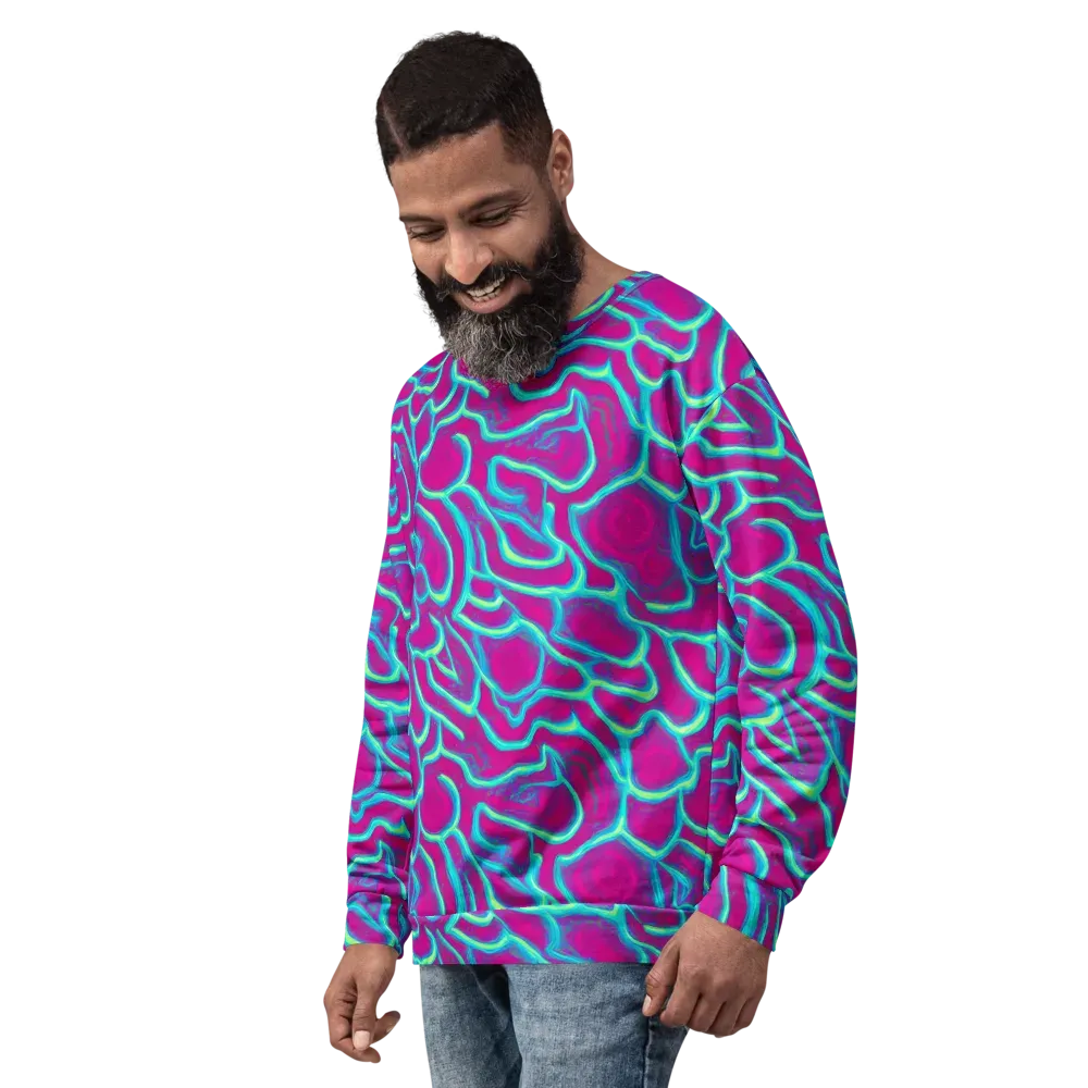 Neon Flux on Sweatshirt — Left Front