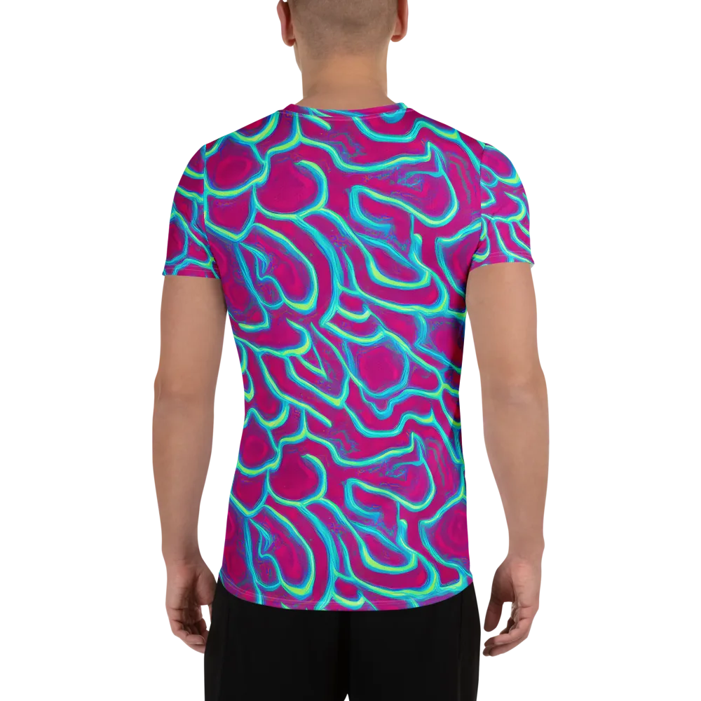 Neon Flux on Men's Athletic T-Shirt — Back