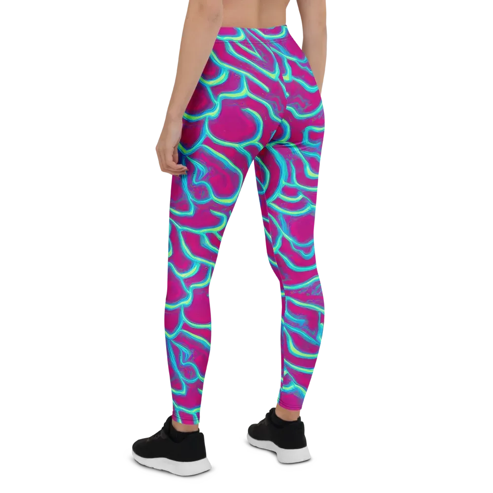 Neon Flux on Leggings — Back