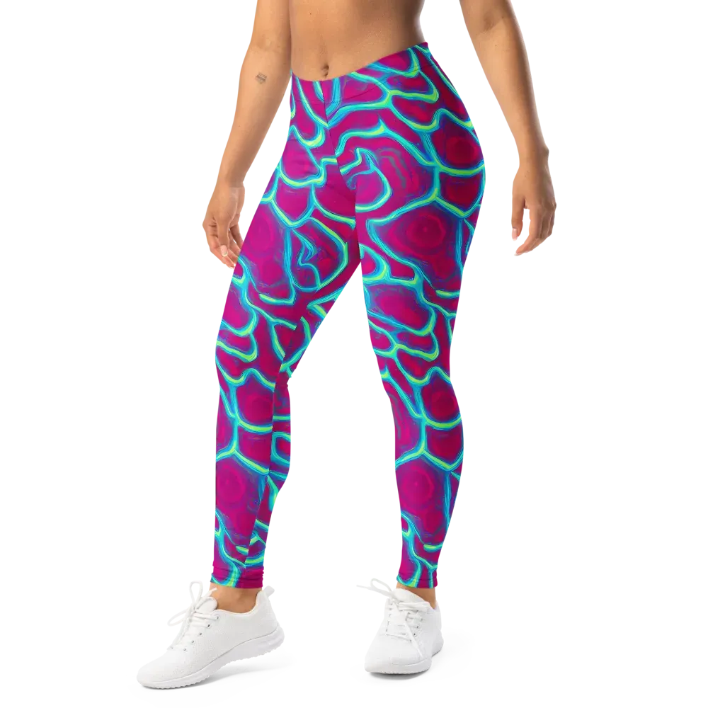 Neon Flux on Leggings — Left Front