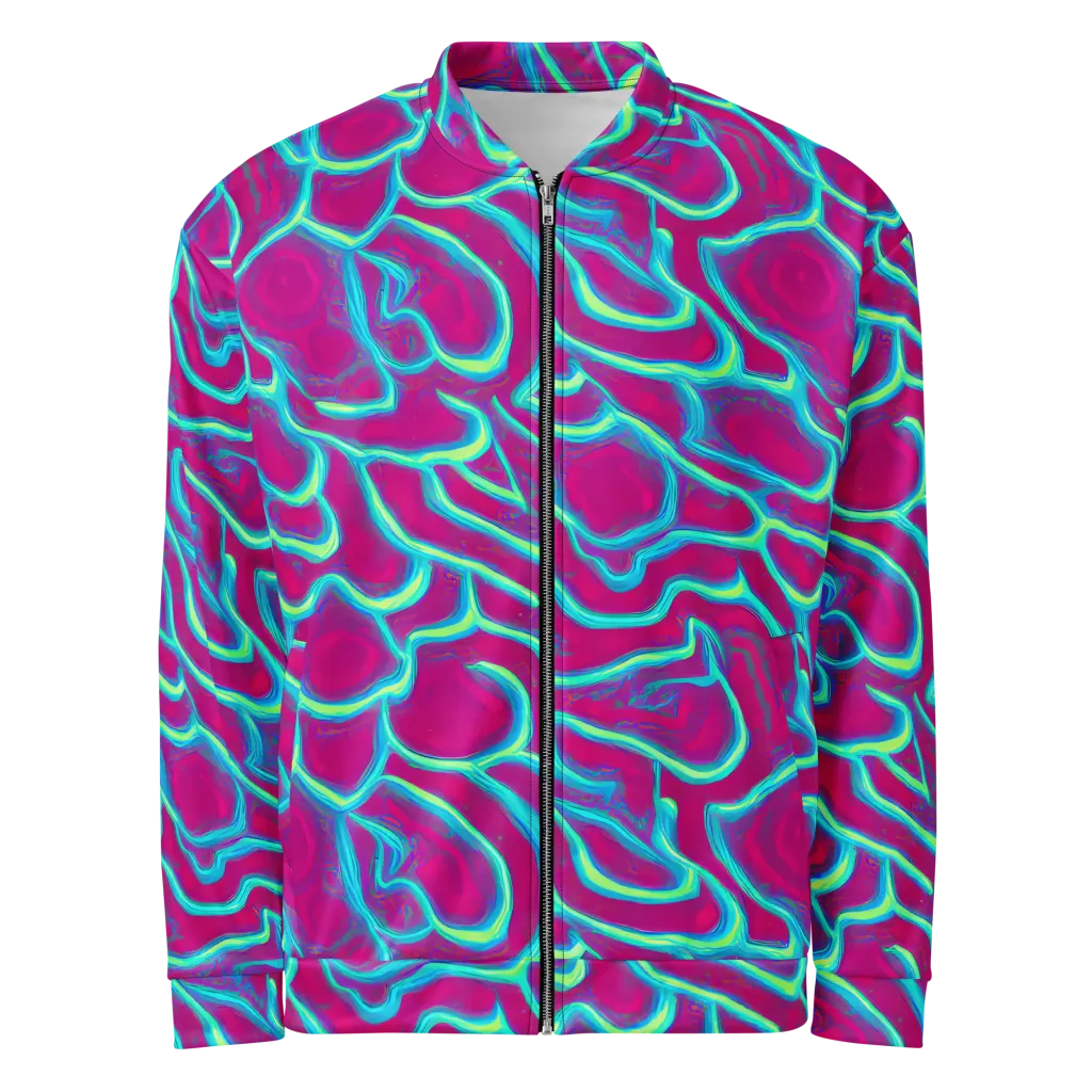 Neon Flux on Bomber Jacket — Front